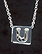 Sterling Silver Necklace, Letter U THUMBNAIL