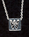 Sterling Silver Necklace, Letter W THUMBNAIL