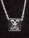 Sterling Silver Necklace, Letter X THUMBNAIL
