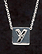 Sterling Silver Necklace, Letter Y THUMBNAIL