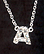 Sterling Silver Necklace, Letter A THUMBNAIL