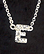 Sterling Silver Necklace, Letter E THUMBNAIL