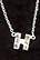 Sterling Silver Necklace, Letter H THUMBNAIL