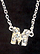 Sterling Silver Necklace, Letter M THUMBNAIL