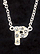 Sterling Silver Necklace, Letter P THUMBNAIL