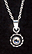 Sterling Silver Necklace, Round Solitaire THUMBNAIL