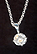 Sterling Silver Necklace, Round Solitaire THUMBNAIL