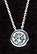 Sterling Silver Necklace, Round Solitaire THUMBNAIL
