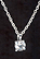 Sterling Silver Necklace, Round Solitaire THUMBNAIL