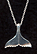 Sterling Silver Necklace, Whale's Tail THUMBNAIL