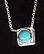 Sterling Silver Necklace, Turquoise Solitaire THUMBNAIL
