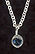 Sterling Silver Necklace, Small Blue Solitaire THUMBNAIL