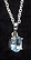 Sterling Silver Necklace, Light Blue Oval THUMBNAIL