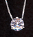 Sterling Silver Necklace, Large Light Purple Solitaire THUMBNAIL