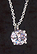 Sterling Silver Necklace, Light Purple Solitaire THUMBNAIL