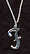 Sterling Silver Necklace, Letter F THUMBNAIL