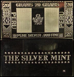 Peruvian Flag' Art Bar by Silver Mint. MAIN