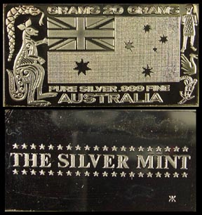 Australian Flag' Art Bar by Silver Mint. MAIN
