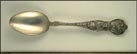 Seal, Eagle Gate, Men with Horses, Bee Hive, Temple, Salt Lake City, Utah Souvenir Spoon THUMBNAIL