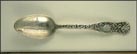Building, Floral, Bismarck, North Dakota Souvenir Spoon THUMBNAIL