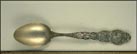 City Seal, Court House, Coming of the White Man, Fish Wheel, Willamette River...... Souvenir Spoon THUMBNAIL