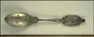 American Flag, George and Martha Washington, George Washington's House, Mt. Vernon, Virginia Souvenir Spoon THUMBNAIL