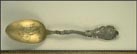 Lone Star, cotton, Long Horn, Cowboy, Beaumont, Texas Souvenir Spoon THUMBNAIL