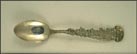 Brooklyn Bridge, Lower New York, Statue of Liberty, Settlement Info, New York Souvenir Spoon THUMBNAIL
