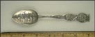 1492 Battle Scene, Santa Maria, Isabella, World's Columbian Expostion, Chicago, Illinois Souvenir Spoon THUMBNAIL