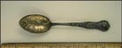 Summit of Pikes Peak, Siamese Twins, Major Domo, Train, Bucking Bronco...... Souvenir Spoon THUMBNAIL
