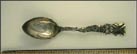 Wishbone, Horseshoe, Four Leaf Clovers, Good Luck, Mt. Clemens, Michigan Souvenir Spoon THUMBNAIL