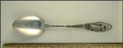 Cut Out Statue of Pere Marquette, Mackinac Island, Michigan Souvenir Spoon THUMBNAIL