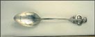 International Panama Pacific Exposition, Cut Out Bear, Globe, 1915, San Francisco, California Souvenir Spoon THUMBNAIL