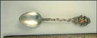 Cut Out Enameled Maple Leaf, Logs, Toronto, Canada Souvenir Spoon THUMBNAIL