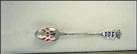 Enameled Crest and Flags, Denmark Souvenir Spoon THUMBNAIL