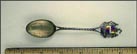 Town Hall, Enameled Crest, Cut Out People, Burmingham, Great Britain Souvenir Spoon THUMBNAIL