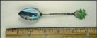 Cut Out Enameled Palm Tree, Enameled City Scene, Bahia do Funchal, Madeira Souvenir Spoon THUMBNAIL