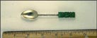 Green Stone Totem, 800 Fine, Mexico Souvenir Spoon THUMBNAIL