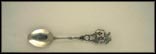 Enameled Crest, Cut Out Lion, Munchen, Germany Souvenir Spoon THUMBNAIL