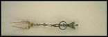 3D Dragon Standing in Ring, Flowers, Pickle Fork Souvenir Spoon THUMBNAIL