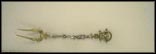 3D Eagle Standing in Ring, Flowers, Pickle Fork Souvenir Spoon THUMBNAIL