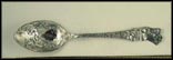 Santa Going Down Chimney, Peace on Earth Good Will Towards Men, Manger Scene Souvenir Spoon THUMBNAIL
