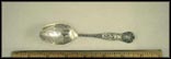 Summit of Pikes Peak Alt. 14147 F., State Seal, Miner, Cattle Raising, Plowing,... Souvenir Spoon THUMBNAIL