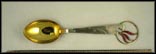 Julen 1933, Enameled Cut Out Fire, Mary Souvenir Spoon THUMBNAIL
