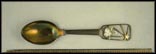 Julen 1938, Cut Out Enameled Snow Berries and Star Souvenir Spoon THUMBNAIL