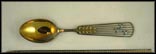Julen1937, Enamled Birds Flying Through Cut Outs Souvenir Spoon THUMBNAIL