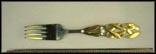 Julen 1941, Enameled Cut Out Snow Berries Fork Souvenir Spoon THUMBNAIL