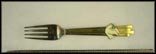 Jul 1943, Enameled Dove Fork Souvenir Spoon THUMBNAIL