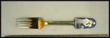 Jul 1934, Enameled Holy Mother and Child Fork Souvenir Spoon THUMBNAIL