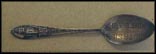 South Side Ladies Aid, Cut Out Capitol, State Seal, Cheyenne, Wyoming Souvenir Spoon THUMBNAIL